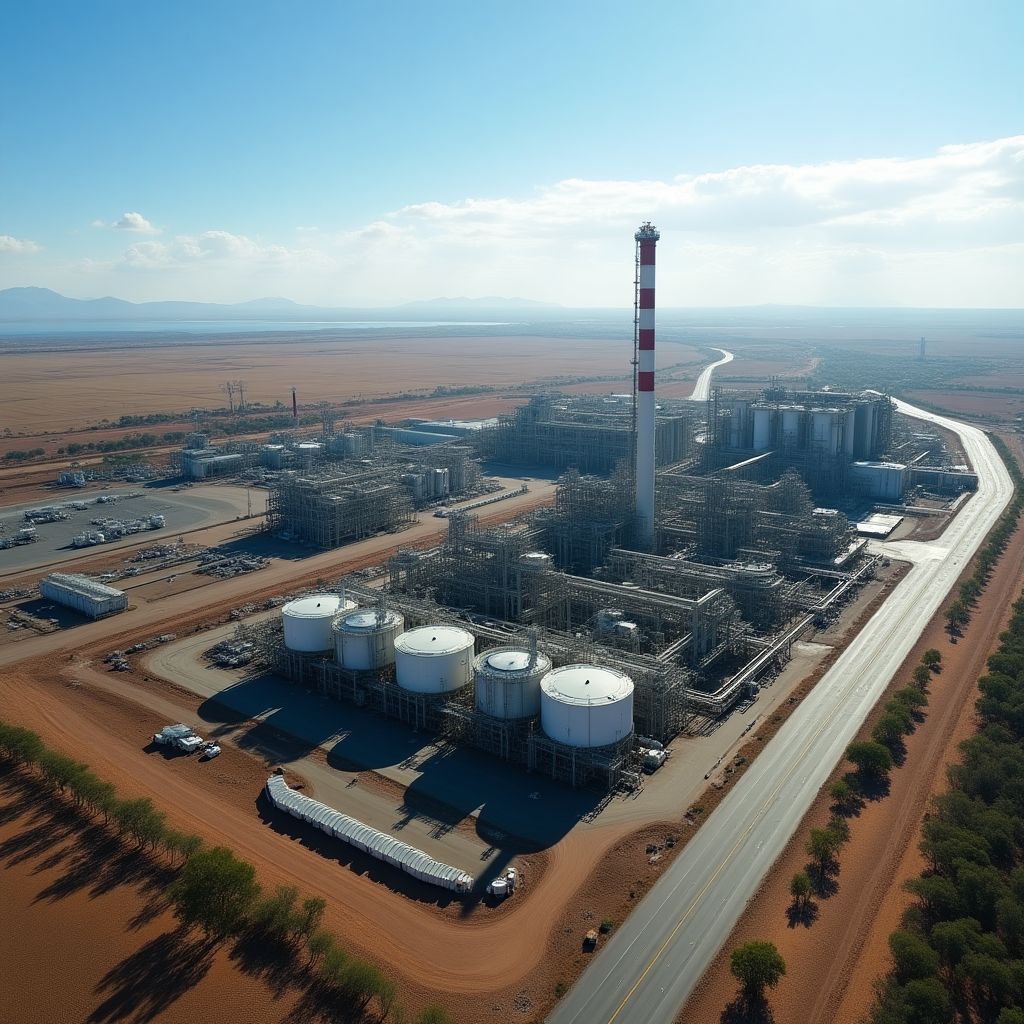 Planta de producción en Vaca Muerta
